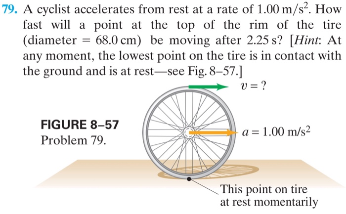 A bicycle takes 8.0 seconds to accelerate