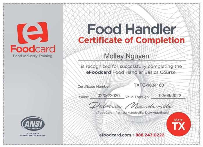 Riverside food handlers card answers