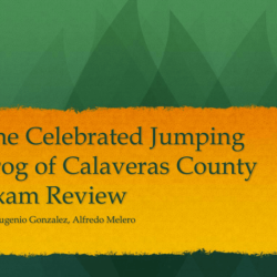 The celebrated jumping frog of calaveras county practice