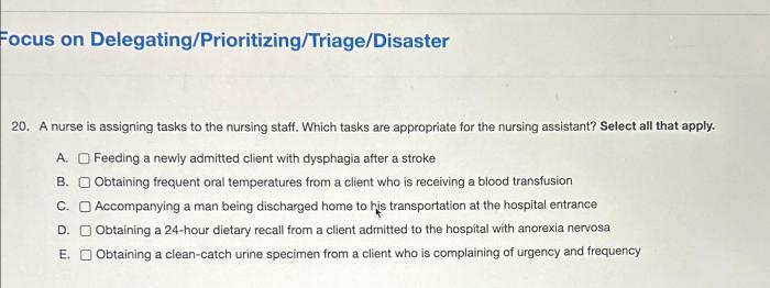 Focus on delegating prioritizing triage disaster