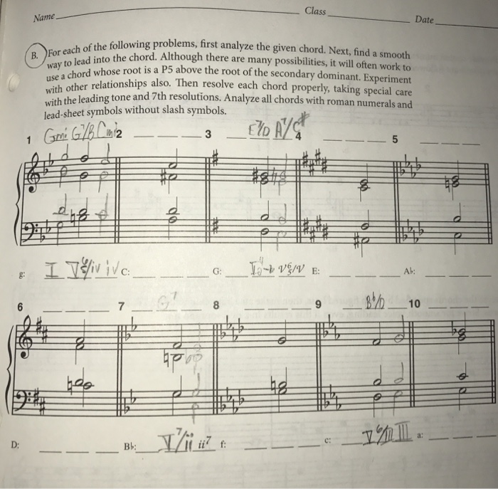 Workbook for tonal harmony 8th edition answer key